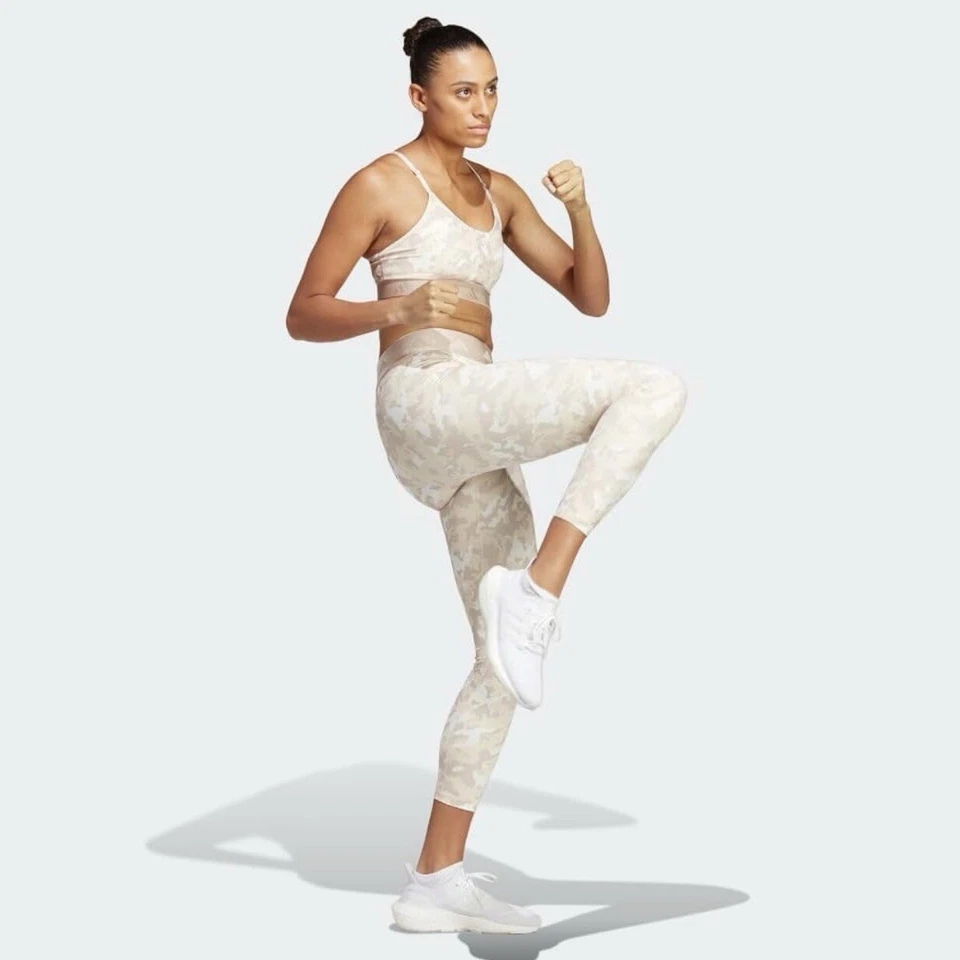 ADIDAS Aeroreact спортивный бюстгальтер размер LAC с белый песок Strata обучение Techfit новый с Ярлыками - Изображение 4 из 4