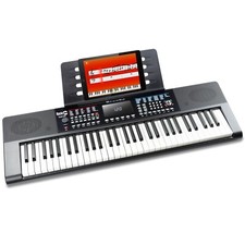 RockJam 61 Key Keyboard Piano with Led Display, Lessons, Keynote Stickers