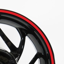 Aufkleber Felgenrand Set Classic Style Auto Motorrad : rot ~Pantone 485 C