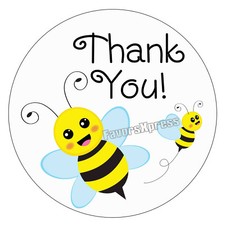 THANK YOU BUMBLE BEE ENVELOPE SEALS LABELS STICKERS choice of sizes