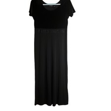 Liz Claiborne Black Velvet and Crepe Dress Sz.M NWT