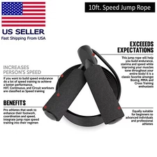 Skipping Rope with Ball Bearings Rapid Standard Speed Jump Rope PVC Cable