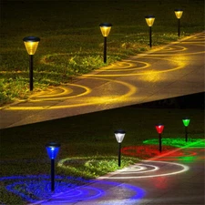 Color Changing Solar Pathway Lights Landscape Driveway Walkway Party Yard Decor