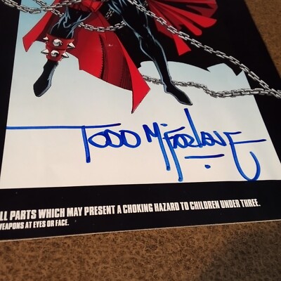 1994 Spawn Flying Cape Action Figure Comic Signed Todd McFarlane