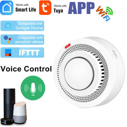 HÁGALO USTED MISMO APLICACIÓN TUYA WiFi Detector de Humo Inteligente contra Incendios Sensor de Alarma para el Hogar Alertas en Tiempo Real