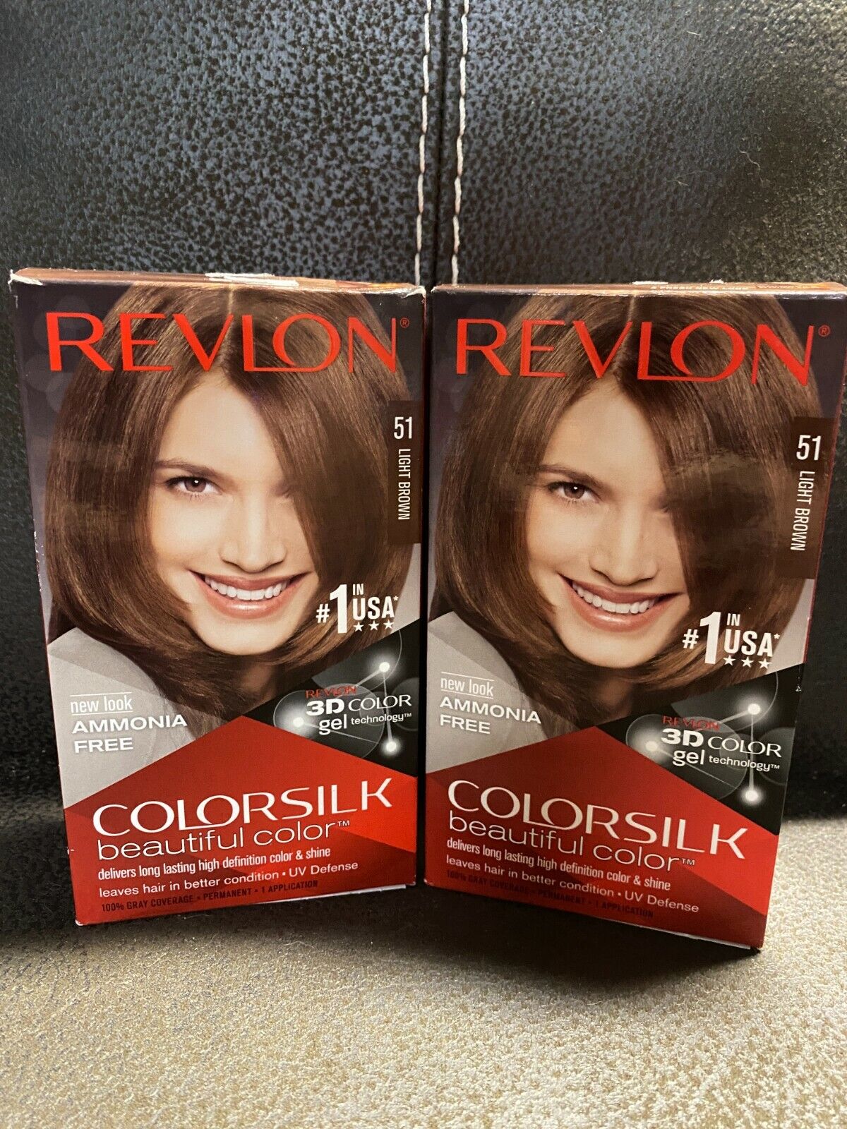2 Pack of Revlon Colorsilk  # 51 Light Brown - New In Box 