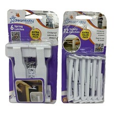 Childproofing Safety: 12 Safety Catches  6 Spring Latches for Cabinets  Drawer