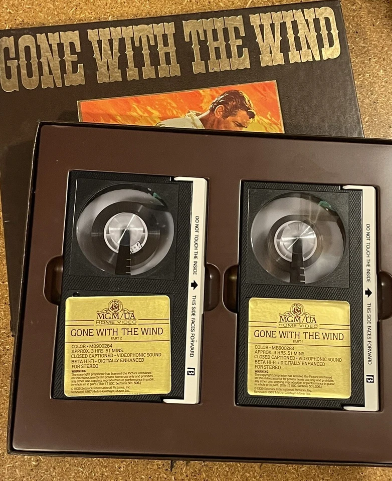 1967 Collectable Gone With the Wind Betamax Hi-Fi Beta 2 Cassette Tape Boxed Set - Image 2 of 4