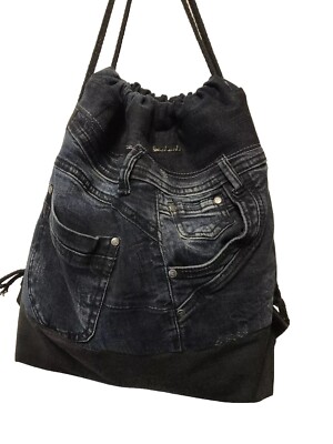 Patchwork Jeansrucksack Neu Selbstgenäht Größe 40-38-10