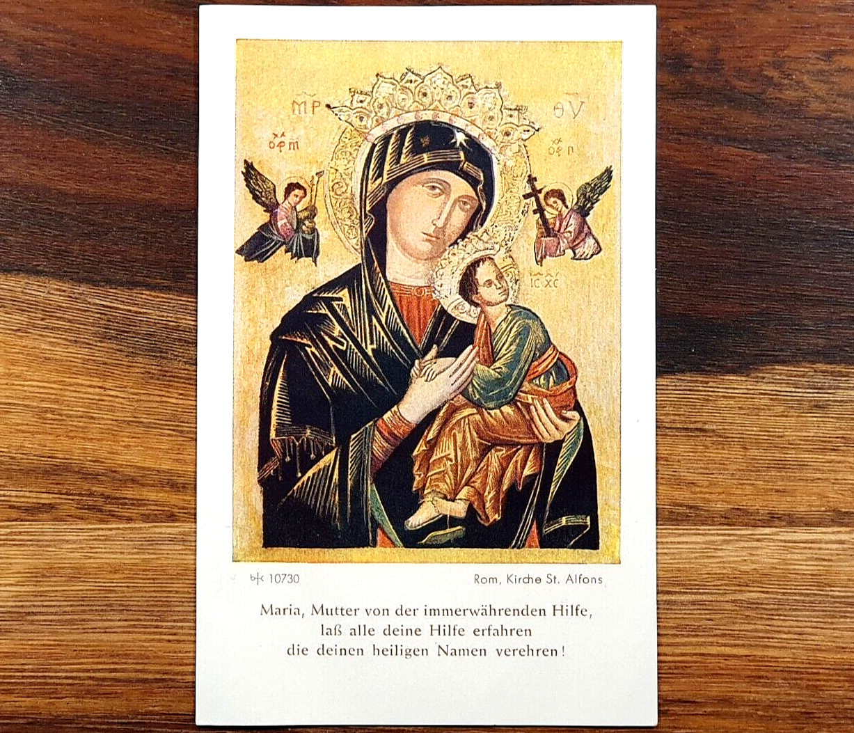Heiligenbildchen, Maria Mutter von der immerwährenden Hilfe, Bittgebet, 1950er
