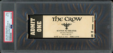 THE CROW / 1994 Advance Screening Ticket, Brandon Lee film cult classic, PSA 4
