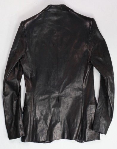 Carol Christian Poell SIS '96 Blazer Cappotto Sportivo Pelle Made in Italy EU50 US40 - Foto 3 di 24