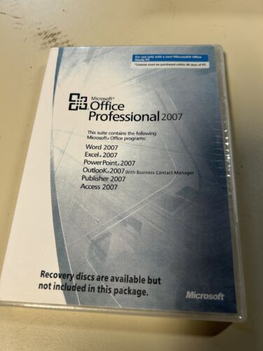 Microsoft Office 2007 Professional Pełna wersja angielska MS Pro =FABRYCZNIE NOWA= - Zdjęcie 1 z 6