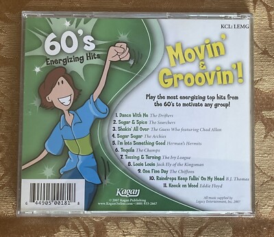 Kagan Movin' & Groovin' 60s Energizing Hits CD Classroom Preowned