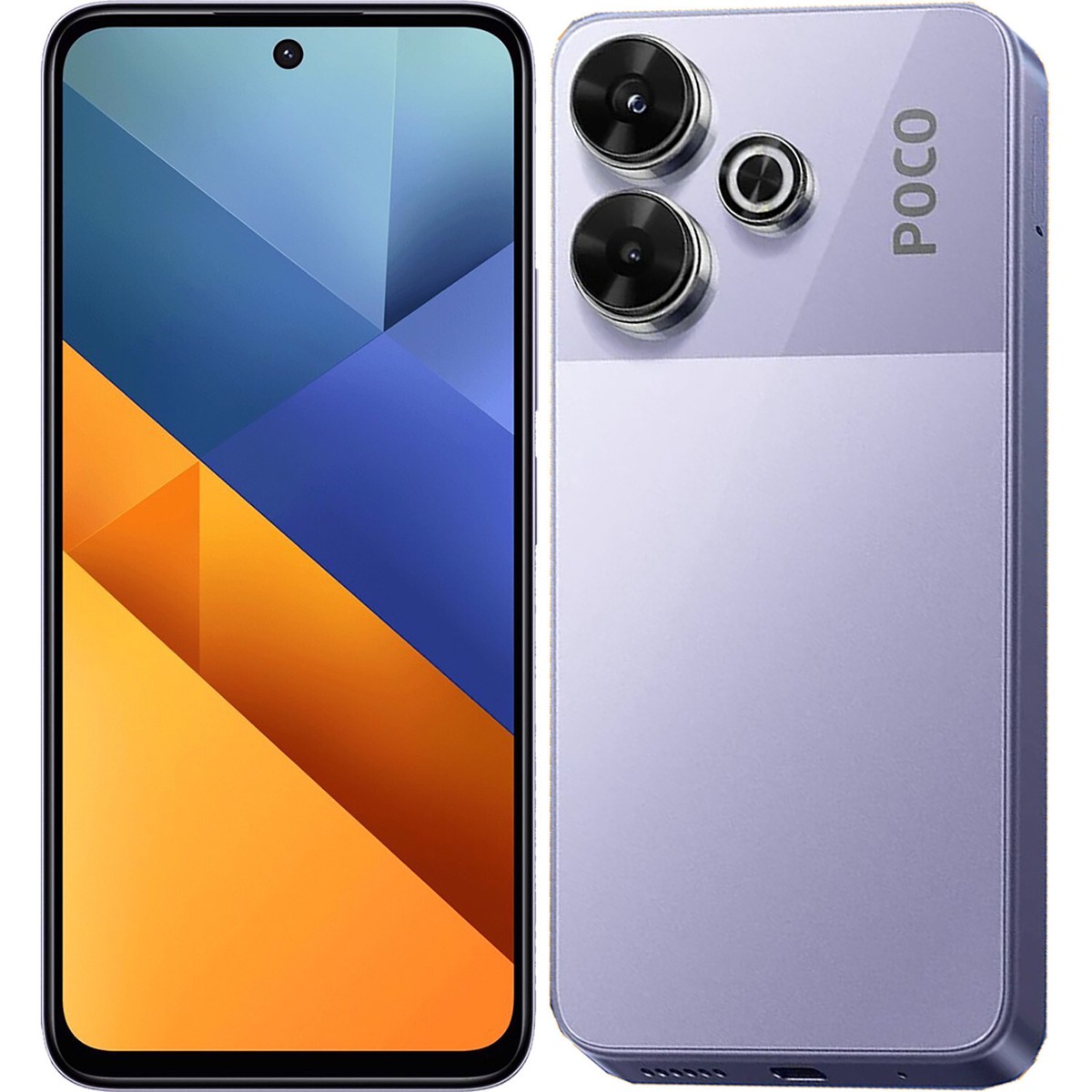 とっし〜POCO M6 Purple 8GB 256GB Xiaomi POCO M6 Pro Android Cell Phone (Purple, 8GB+256GB