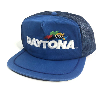 Vintage Daytona 500 Motor Speedway Retro Trucker NASCAR Embroidered Snapback Hat