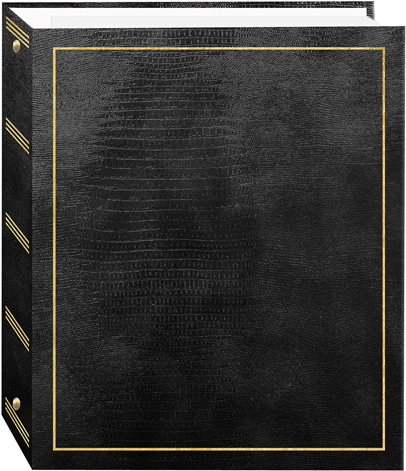 Magnetic Self-Stick 3-Ring Photo Album 100 Pages (50 Sheets), Black