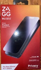 NEW ZAGG InvisibleShield Privacy 360 Glass Screen Protector Apple iPhone 15 PLUS