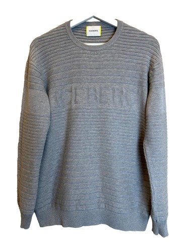ICEBERG HISTORY Tom & Jerry Knit Italy Drivers Sweater M Wool Grey