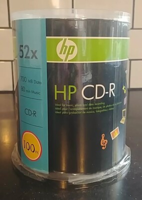 NIP SEALED HP CD-R 52X 700 MB - 80 Minutes - 100 Pack (B1-G14)