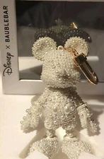 BAUBLEBAR Disney Mickey Mouse White Pearl Handbag Charm Gold Purse Backpack NIB