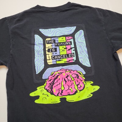 ALAB Brain T-Shirt Mens M Future Is Canceled Black Tee Ooze Brainwash +73
