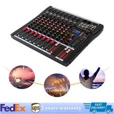 Mixer audio studio Bluetooth professionale 8 canali console di mixaggio audio dal vivo con USB