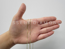 14K Yellow Gold Snake Chain Necklace Real Solid Chain Gift 0.9-1mm 16"-24"