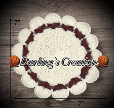Crochet Handmade Heart Coasters 4pcs