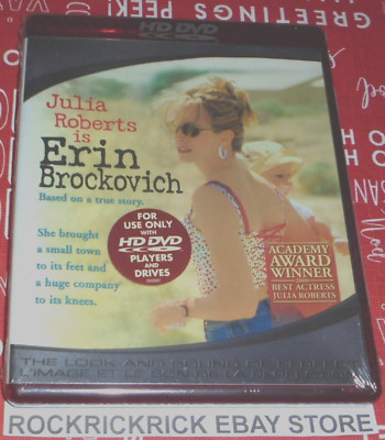 ERIN BROCKOVICH HD DVD (JULIA ROBERTS, AARON ECKHART) BRAND NEW SEALED