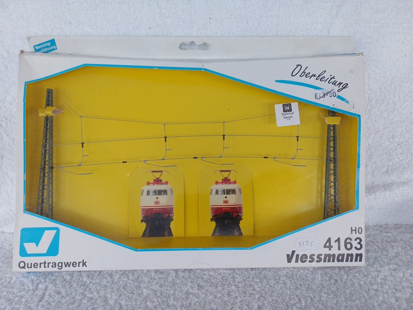 Viessmann 4163 H0 Gauge Overhead Catenary Four Track Span Bridge 312.5mm Width