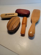 Shoe Polishing Brushes Lot Of 5 Fuller Bates Barber West Germany Bakelite