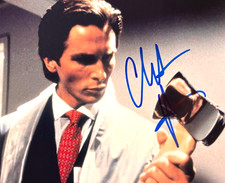 Christian Bale Signed (Patrick Bateman) Authentic Autograph 8x10" Original + COA