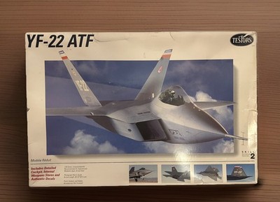 Testors 1/32 YF-22 ATF Stealth Fighter Aircraft Model Kit #7569 Open Box