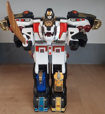 Vintage 1993 Bandai Power Rangers Mega White Tigerzord With Sword Working