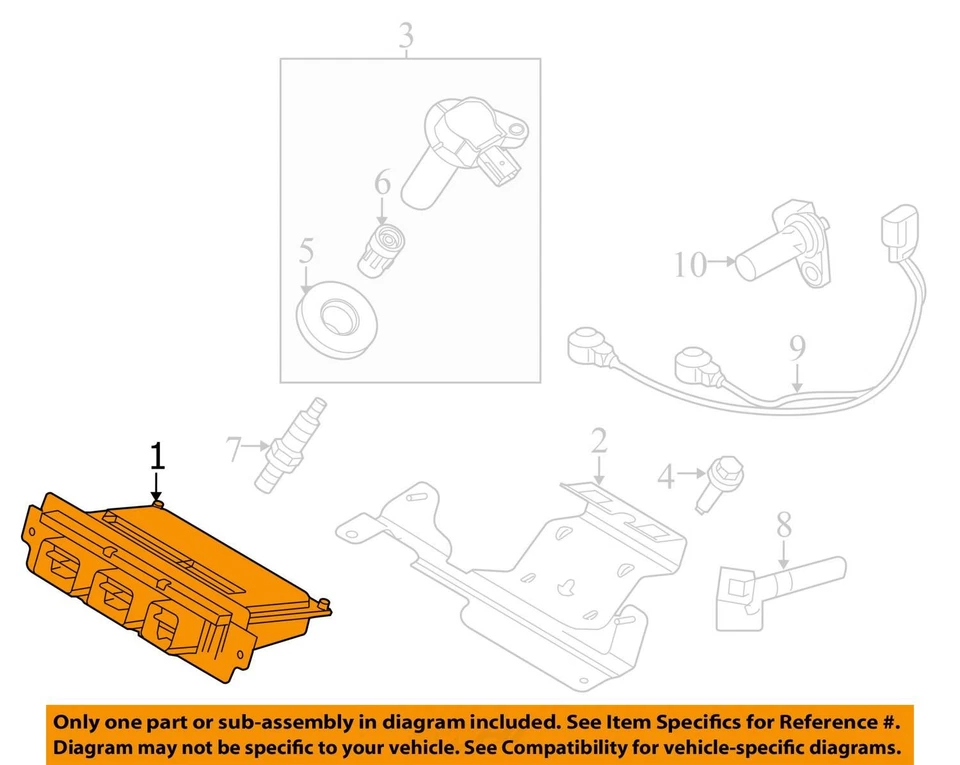 Computadora de control del motor Ford Flex 2010-2010 ecu pcm ecm pcu oem wzwgf Foto 3 de 4