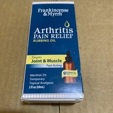 FRANKINCENSE  MYRRH Arthritis Pain Relief Rubbing Oil -2 fl oz EXP-2/2027 FRESH
