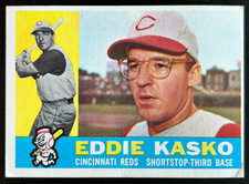 1960 TOPPS  #61 EDDIE KASKO Cincinnati Reds MLB baseball card EX