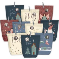 Adventskalender PapiertüTen Bastelset Weihnachten DIY GeschenktüTen 24 StüCk