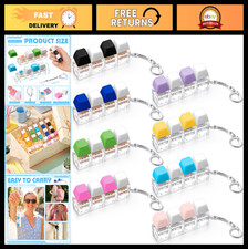 8 Pcs Clicky Silent Keyboard Fidget Toy Set - 4-in-1 Clicker Keychain Stress Rel