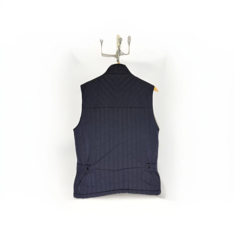 Chaleco acolchado Vince para hombre forrado a cuadros negro tela italiana cremallera talla S gama alta Foto 2 de 4