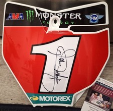 Ryan Dungey #1 Signed Red Front Number Plate KTM - JSA COA Supercross - Replica