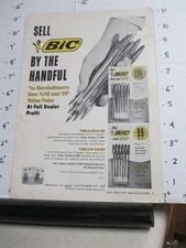magazine ad 1960s BIC ball point pen handful package Milford CT