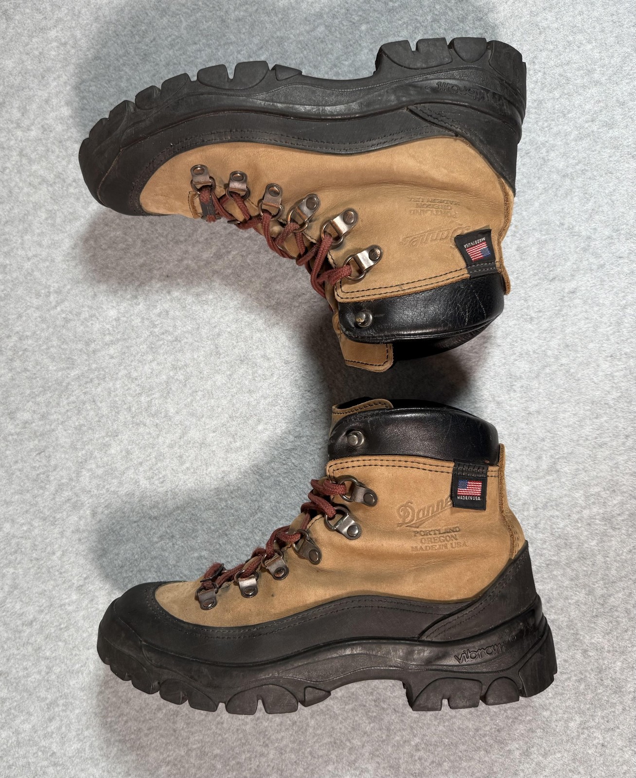 S Size 7.5 Brown Crater Rim Hiking Waterproof Vibram Usa 374