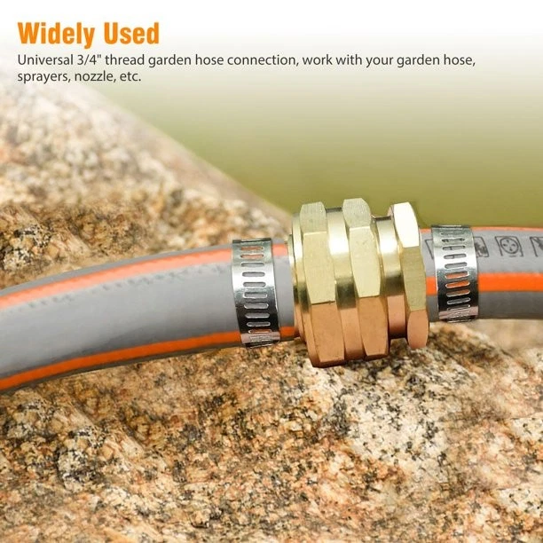 Kit de reparación de extremo reparador de latón de jardín de 3/4" conector de manguera macho hembra (paquete de 10) Foto 2 de 4