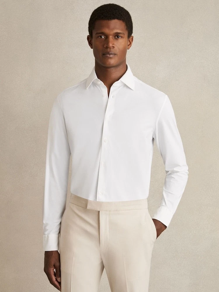 REISS MENS Voyager Long-Sleeve Travel Shirt Top in White Size XL
Opens in a new window or tab