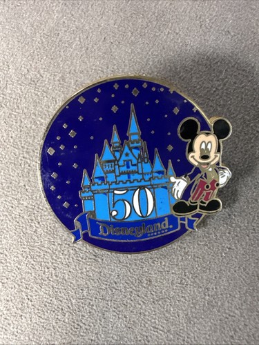 2x Disneyland 50th Anniversary Mickey Mouse Castle Walt Disney Trading Pin Lot - Picture 4 of 5