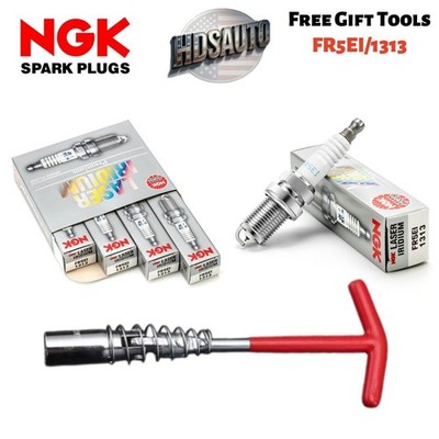 4 Pack NGK Laser Iridium Spark Plugs 1313 FR5EI With Tools Tune Up Kit