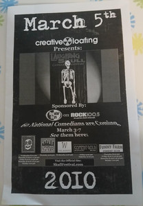 Laughing Skulls Comedy Festival Program for 3/5/10 Atlanta GA 3/3-7/2010 B & W
