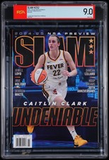 2024 Caitlin Clark RC PSA 9 SLAM Magazine 252 WNBA Fever Rookie Cover